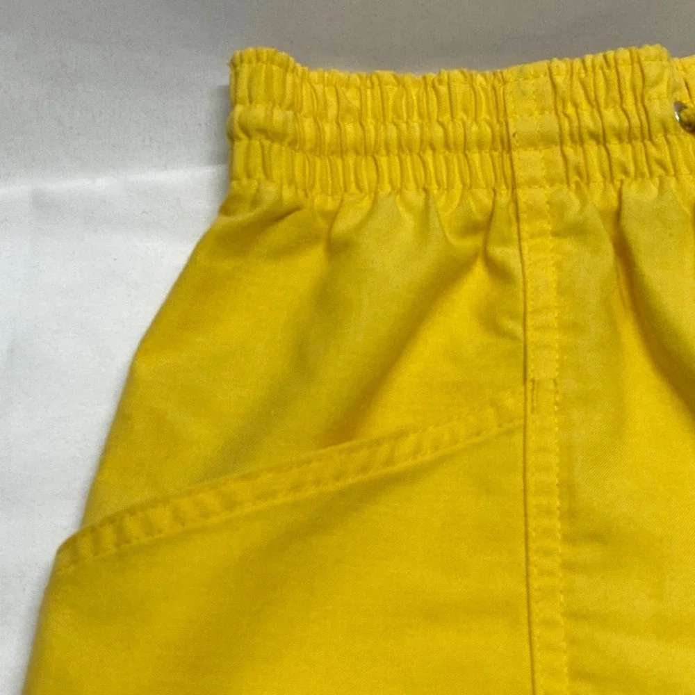 Simply‎ Basic Casual Shorts Women's Small Yellow Elastic Waist Vintage 90's GUC